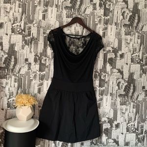 Express A-line black dress